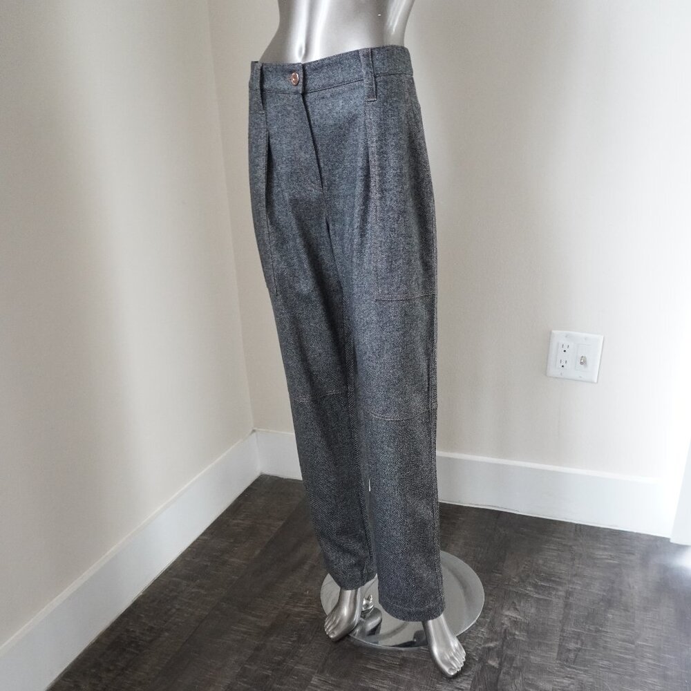 Brunello Cucinelli Monili Pants Gray Virgin Wool Cashmere Relaxed Cargo Size 4